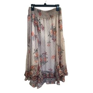 Style & Company Petite Floral skirt Size Women’s Medium Petite, Ruffle hem Lined